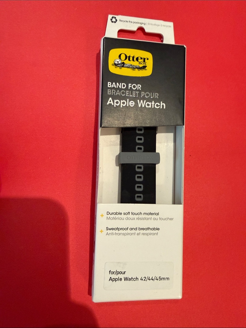 OtterBox Black Silicone Band for Apple Watch (42/44/45mm)